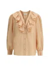 Chloé Silk Shirt With Rouches