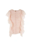Chloé Woman Top Apricot Size 8 Ramie In Pink