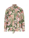 Chloé Chloe Printed Crepe Shirt In Multi