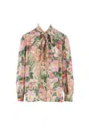 Chloé Turtleneck Jersey Wool Sweater With Floral Print Women