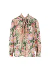 Chloé Turtleneck Jersey Wool Sweater With Floral Print Women