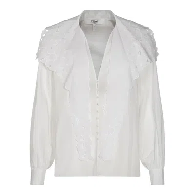Chloé Shirts Light And Natural In White