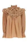 Chloé Chloe Women Peach Silk Blouse In Orange