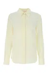 Chloé Ivory Crepe Button-up Shirt In White