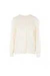Chloé Lace-trimmed Organic Silk Crepe De Chine Blouse In Neutral