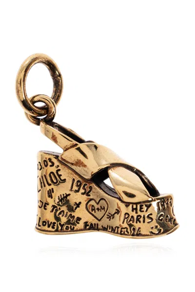 Chloé Shoe-shaped Pendant In Gold