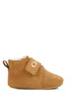 Chloé Beige Sneakers With Logo Print On The Front In Shearling And Leather Girl In Beige