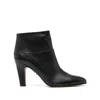 Chloé Eve 85 Heeled Leather Ankle Boots In Black