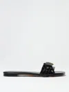 Chloé Mae Knotted-strap Leather Flat Sandals In Schwarz