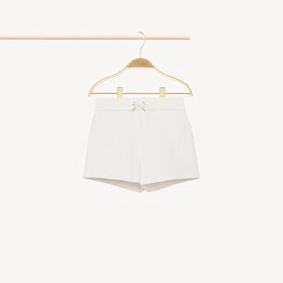 Chloé Short À Liens De Serrage Femme Blanc Taille 12 100% Coton In White
