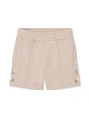 Chloé Logo-embroidered Cotton Shorts In Beige Marl