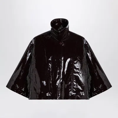 CHLOÉ CHLOÉ  SHORT BROWN SHINY COTTON CAPE
