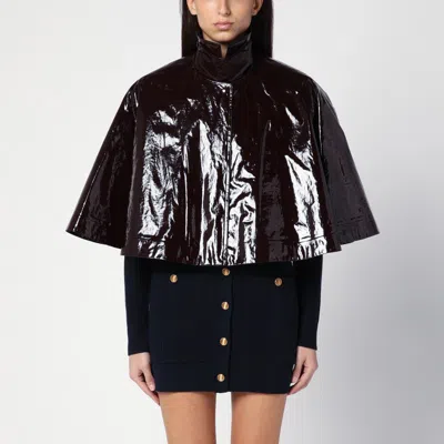 CHLOÉ CHLOÉ SHORT BROWN SHINY COTTON CAPE