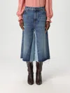 Chloé Blue Bermuda Patchwork Denim Shorts In Blue