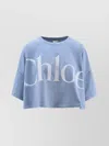 Chloé Oversize Signature Logo Crop Graphic T-shirt