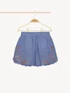 Chloé Short Fille Bleu Taille 6 100% Coton In Bleu