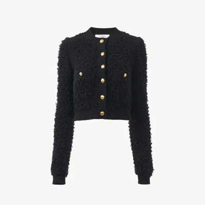 Chloé Boucle-knit Cardigan In Black