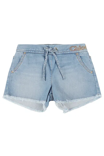 Chloé Kids' Short Jean In Denim