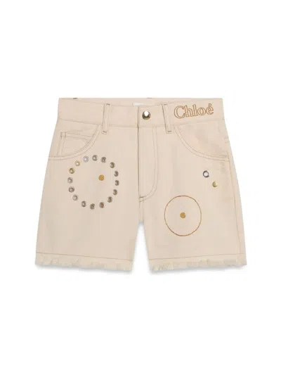 Chloé Kids' Short Jeans In Denim