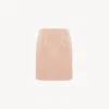 Chloé Short Pencil Skirt In Technical Duchess Satin In Neutral