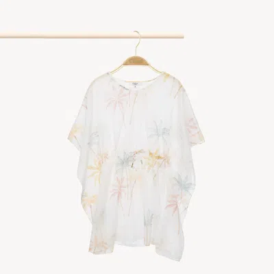 Chloé Short-sleeve Beach Dress Multicolor Size 4 100% Cotton In White