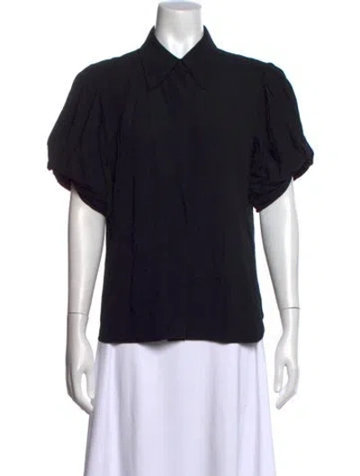 Pre-owned Chloé Short Sleeve Blouse In Black