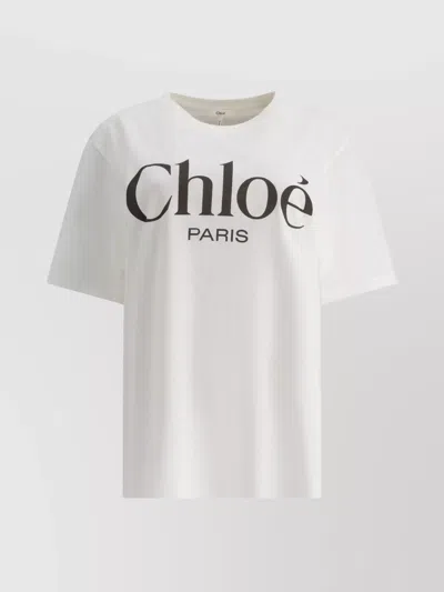 CHLOÉ SHORT SLEEVE CREW NECK TOPS
