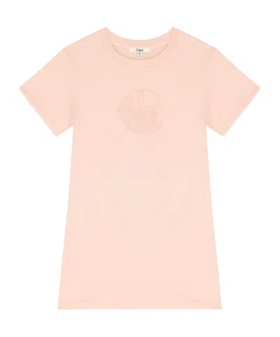 Chloé Short Sleeve Dress In Nude