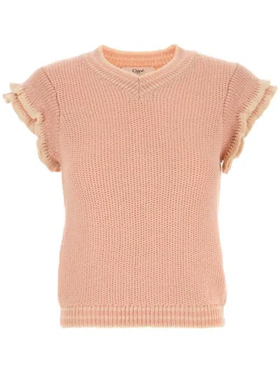 CHLOÉ SHORT-SLEEVE KNITTED T-SHIRT