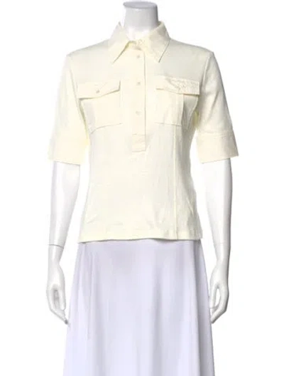 Pre-owned Chloé Short Sleeve Polo In Neutral