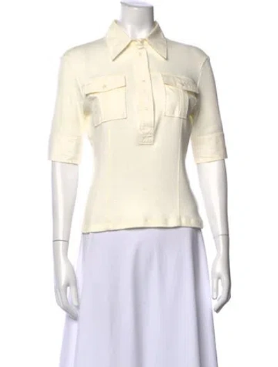 Pre-owned Chloé Short Sleeve Polo In Neutral