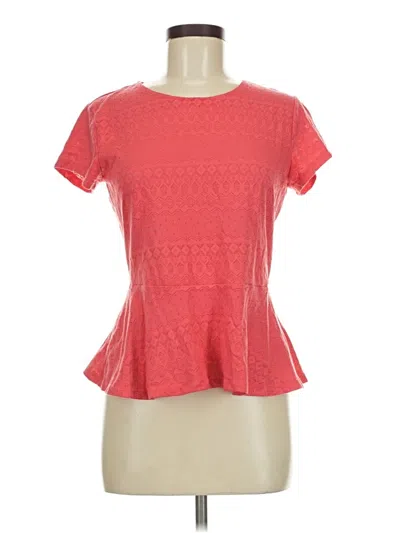 Pre-owned Chloé Short Sleeve Top Red Crew Neck Tops