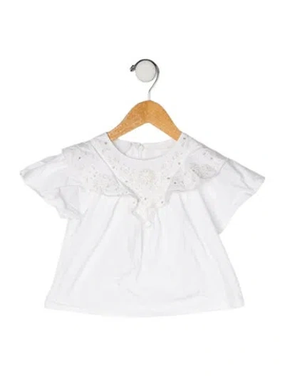 Pre-owned Chloé Babies' Short Sleeve Top In White