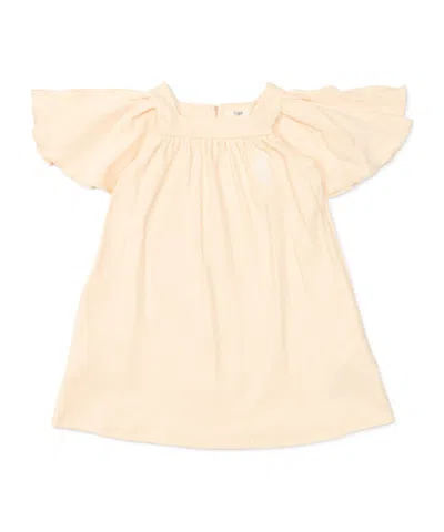 Chloé Babies' Short-sleeved Dress In Neutral