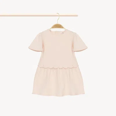 Chloé Short-sleeved Dress Pink Size 3-6 100% Cotton