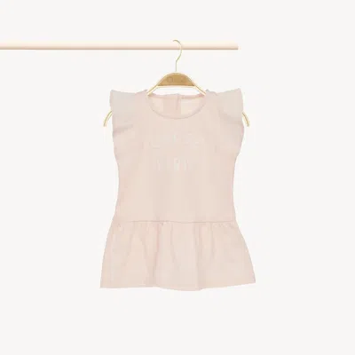 Chloé Short-sleeved Dress Pink Size 15-18 100% Cotton