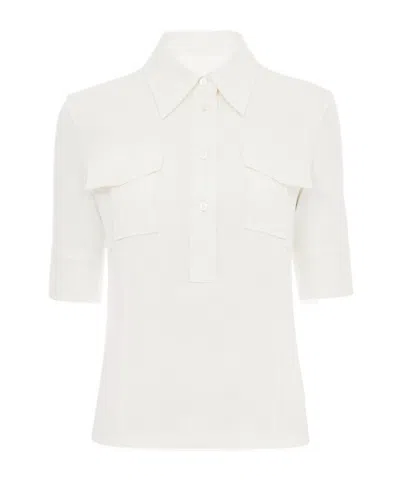 Chloé Utility-style Polo Shirt In Beige