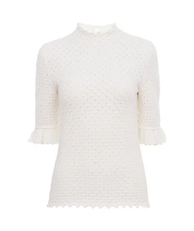 Chloé Short-sleeved Sweater In White