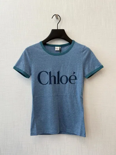 Chloé Short-sleeved T-shirt In Blue