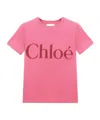Chloé Logo-print Cotton T-shirt In Pink