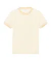 Chloé Cotton Jersey Crew Neck Logo T-shirt In White