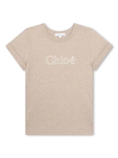 Chloé Short Sleeves T-shirt In White