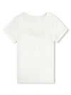 Chloé Logo-embroidered Jersey T-shirt In White