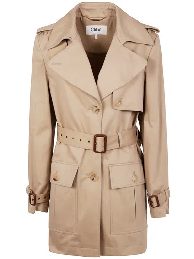 Chloé Short Trench In Brown