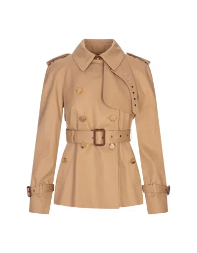 Chloé Herno Short Trench Coat In Neutral