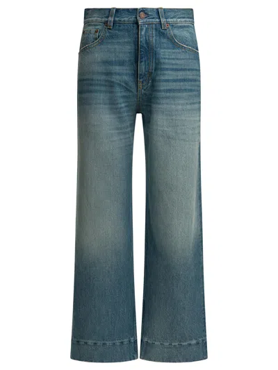 Chloé Short Wide Leg Jeans Blue