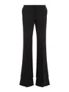 Chloé Broken-heel Low-rise Stretch-wool Pants In Black