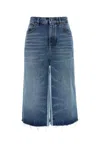 Chloé Blue Bermuda Patchwork Denim Shorts