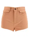 Chloé High Waist Shorts With Front And Back Pockets