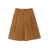 Chloé Cotton Bermuda Shorts In Brown